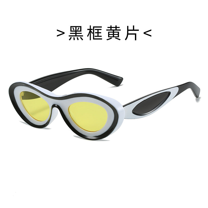 Wholesale PC Contrasting Color Small Frame Sunglasses